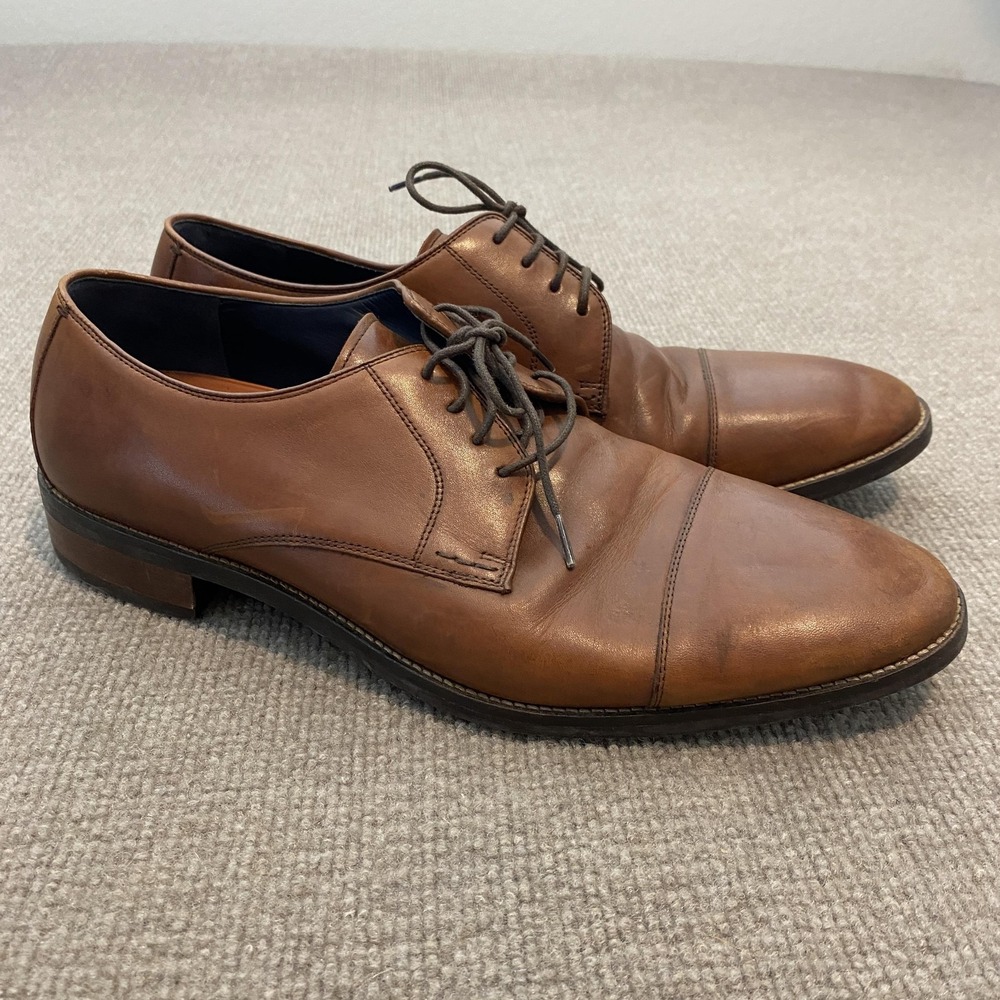 Cole Haan Shoes Mens Size 10.5 M Brown Leather Cap Toe Derby Dress C11632